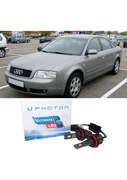 Audi A6 C5 LED Xenon Kısa Far Ampulü H1 Ultimate Yeni Seri Beyaz 1997-2005