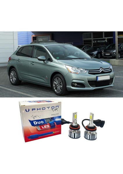 Citroen C4 LED Xenon Uzun Far Ampulü H1 Duo Yeni Seri Beyaz 2004-2012