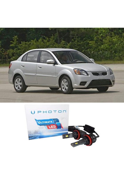 Kia Rio LED Xenon Uzun + Kısa Far Ampulü H4 Ultimate Yeni Seri Beyaz 2000-2011