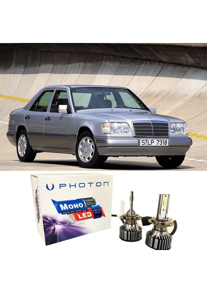 Mercedes E W124 LED Xenon Uzun + Kısa Far Ampulü H4 Mono Yeni Seri Beyaz