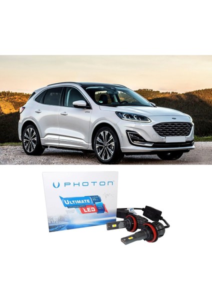 Ford Kuga 3 LED Xenon Uzun Far Ampulü H9 Ultimate 9500 Lumens Yeni Seri Beyaz 2020+