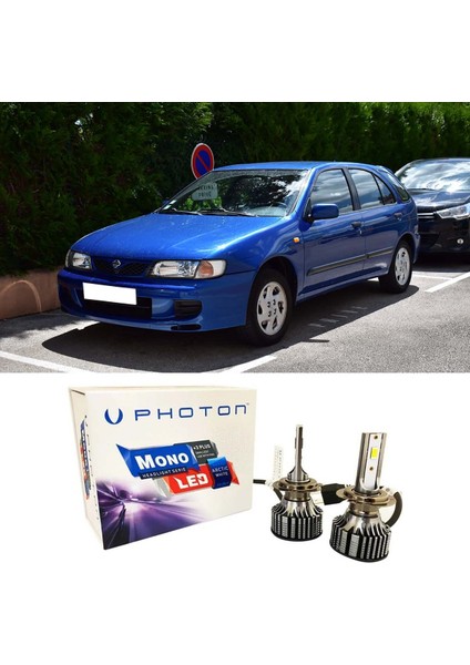 Nissan Almera LED Xenon Uzun + Kısa Far Ampulü H4 Mono Yeni Seri Beyaz 1995-2000