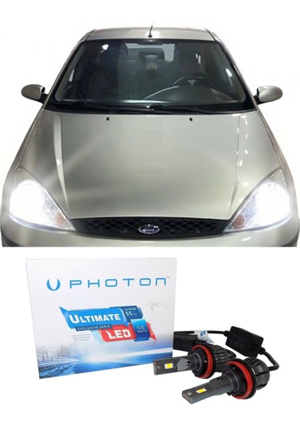 Ford Focus 1 LED Xenon Sis Farı Ampulü H1 Ultimate 9500 Lumens Yeni Seri Beyaz 1999-2001