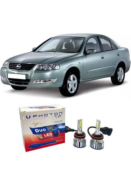 Nissan Almera LED Xenon Uzun Far Ampulü H7 Duo Yeni Seri Beyaz 2005+
