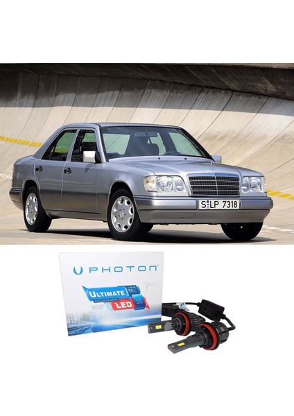 Mercedes E W124 LED Xenon Uzun + Kısa Far Ampulü H4 Ultimate Yeni Seri Beyaz