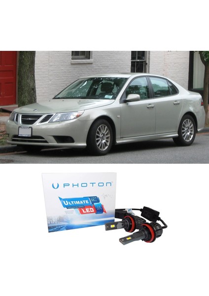 Saab 9-3 LED Xenon Uzun + Kısa Far Ampulü H4 Ultimate Yeni Seri Beyaz