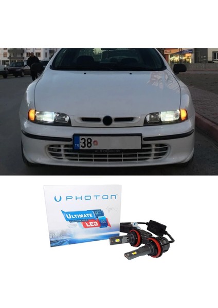 Fiat Bravo LED Xenon Kısa Far Ampulü H1 Ultimate 9500 Lumens Yeni Seri Beyaz
