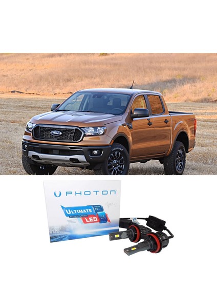 Ford Ranger LED Xenon Kısa Far Ampulü H11 Ultimate 9500 Lumens Yeni Seri Beyaz 2012-2018