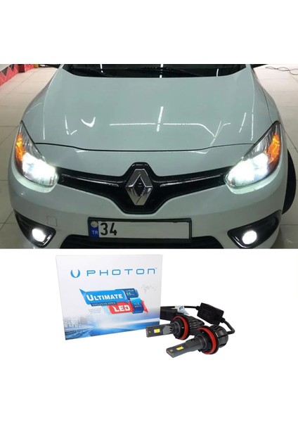 Renault Fluence Sis Uzun Far Ampulü H16 Ultimate 9500 Lumens Yeni Seri Beyaz