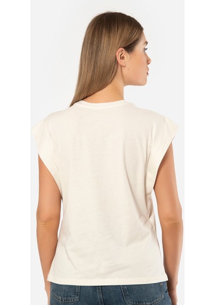 Türen Kadın Vatka Görünümlü T-Shirt 3401/KREM modelleri