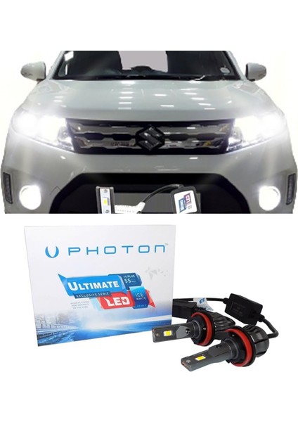 Suzuki Vitara LED Xenon Sis Farı Ampulü H11 Ultimate 9500 Lumens Yeni Seri Beyaz 2015-2021