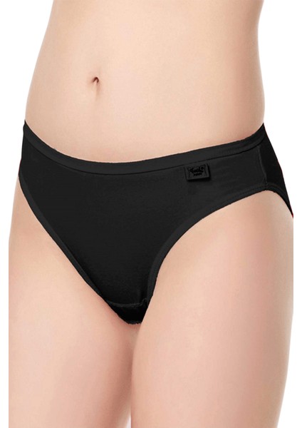 Tutku 6'lı Paket Kadın Elastan Likralı Pamuk Düz Bikini Slip Külot Standart ( M -L ) 715