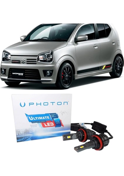 Suzuki Alto LED Xenon Uzun+Kısa Far Ampulü H4 Ultimate 9500 Lumens Yeni Seri Beyaz