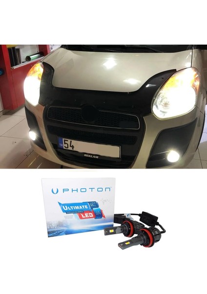Fiat Doblo D3 LED Xenon Uzun Far Ampulü H1 Ultimate 9500 Lumens Yeni Seri Beyaz 2010-2015