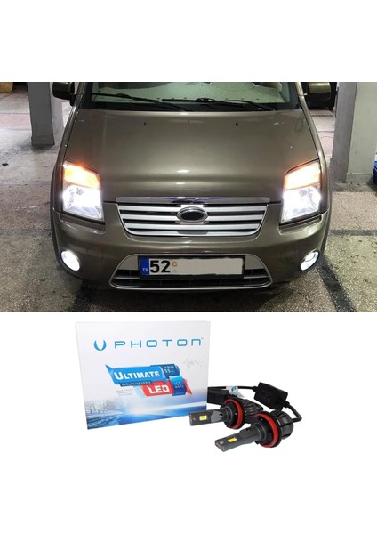 Ford Connect LED Xenon Sis Farı Ampulü H11 Ultimate 9500 Lumens Yeni Seri Beyaz 2002-2013