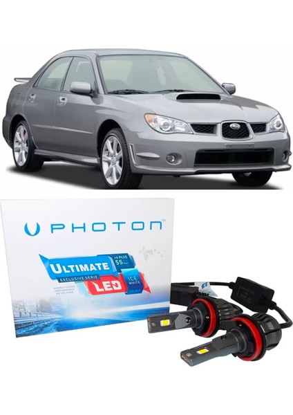 Subaru Impreza LED Xenon Uzun Far Ampulü Hb3 Ultimate 9500 Lumens Yeni Seri Beyaz 2005+
