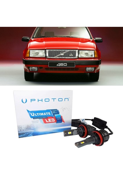 Volvo 480 LED Xenon Uzun+Kısa Far Ampulü H4 Ultimate 9500 Lumens Yeni Seri Beyaz