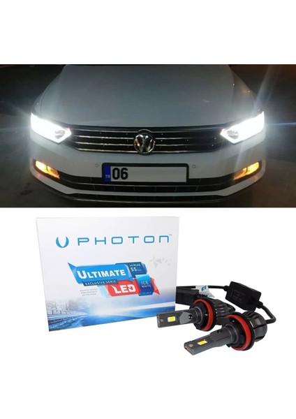 Vw Passat B8 LED Xenon Sis Farı Ampulü H8 Ultimate 9500 Lumens Yeni Seri Beyaz