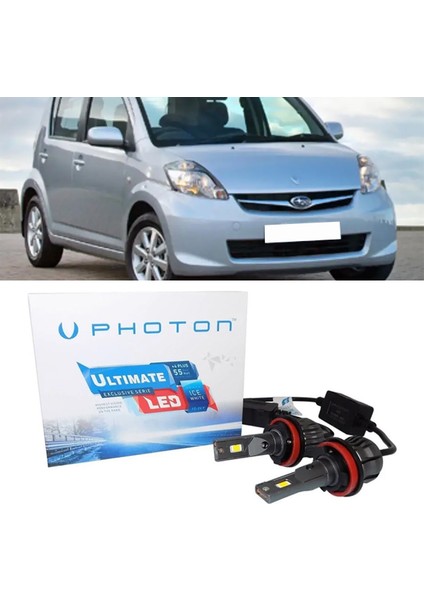 Subaru Justy LED Xenon Uzun+Kısa Far Ampulü H4 Ultimate 9500 Lumens Yeni Seri Beyaz