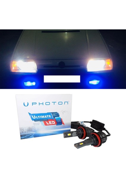 Skoda Favorit LED Xenon Uzun+Kısa Far Ampulü H4 Ultimate 9500 Lumens Yeni Seri Beyaz