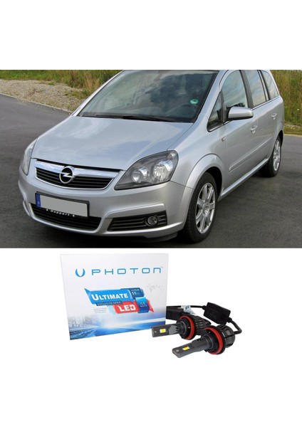 Opel Zafira B LED Xenon Uzun Far Ampulü Hb3 Ultimate 9500 Lumens Yeni Seri Beyaz 2005-2014