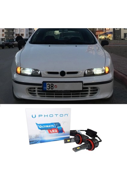 Fiat Marea LED Xenon Uzun Far Ampulü H1 Ultimate 9500 Lumens Yeni Seri Beyaz