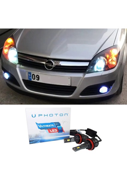 Opel Astra H LED Xenon Uzun Far Ampulü H1 Ultimate 9500 Lumens Yeni Seri Beyaz 2004-2010