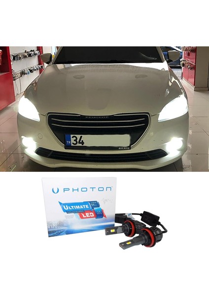 Peugeot 301 LED Xenon Uzun Far Ampulü H1 Ultimate 9500 Lumens Yeni Seri Beyaz 2012-2017