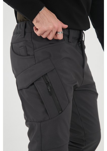 CAMP594 Outdoor Softshell Su Ve Rüzgara Dayanıklı içi Polarlı Kışlık Erkek Taktik Pantolon