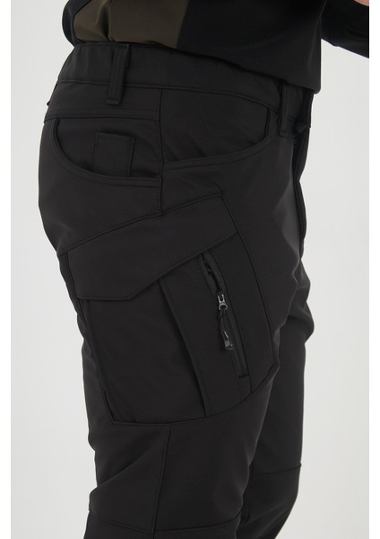 CAMP594 Outdoor Softshell Su Ve Rüzgara Dayanıklı içi Polarlı Kışlık Erkek Taktik Pantolon
