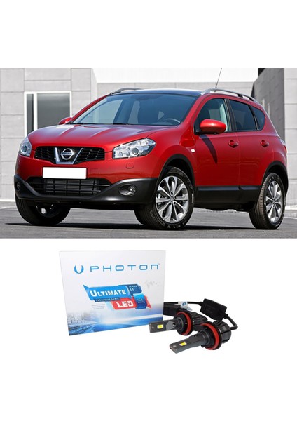 Nissan Qashqai J10 LED Xenon Sis Far Ampulü H8 Ultimate Yeni Seri Beyaz 2007-2013