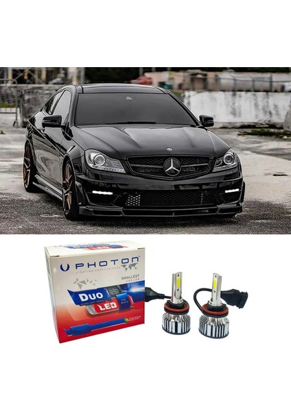 Mercedes C180 W204 LED Xenon Sis Far Ampulü H7 Duo Yeni Seri Beyaz 2009-2014