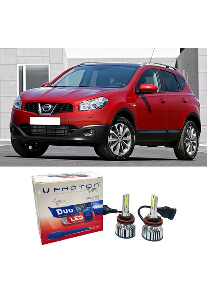 Nissan Qashqai J10 LED Xenon Sis Far Ampulü H8 Duo Yeni Seri Beyaz 2007-2013
