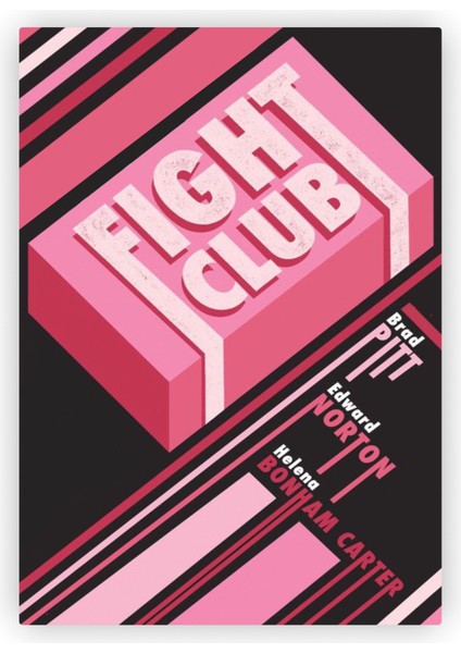 Fight Club Dövüş Kulübü Filmi Ahşap Poster 20 x 29 cm