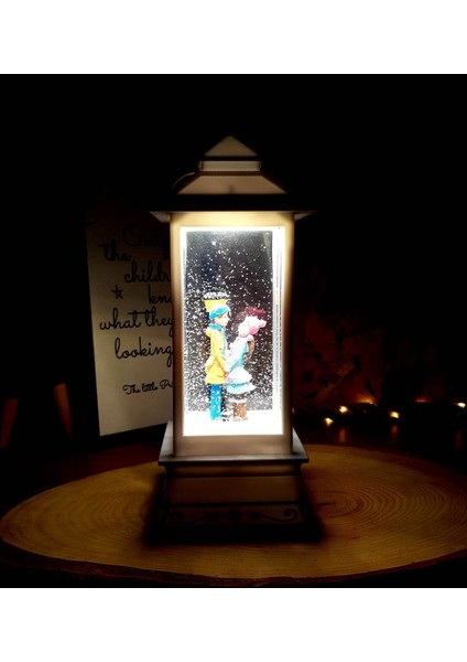 Sokak Lambası Romantik Aşıklar Işıklı Kule Kar Küresi modelleri