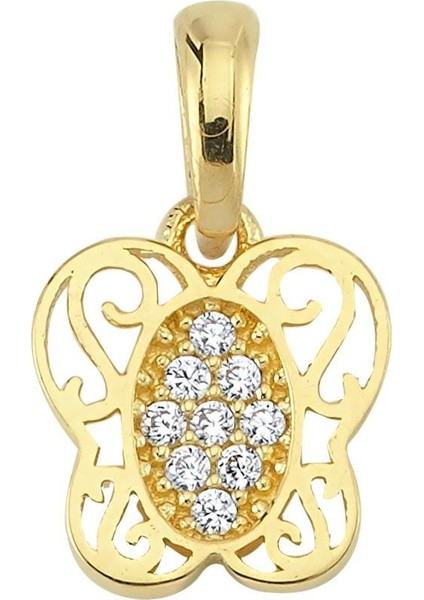 14 Ayar Altın Kelebek Kolye Ucu 0,70 gr