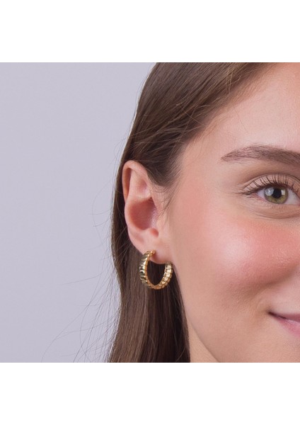 14 Ayar Altın Dilim Halka Küpe 5,75 gr indirimleri