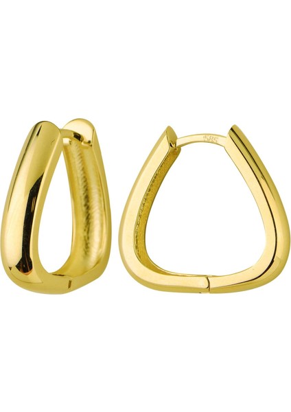 14 Ayar Altın Parlak Halka Küpe 4,94 gr