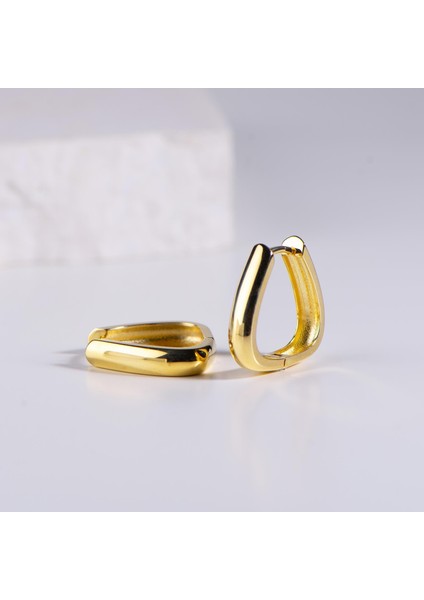 14 Ayar Altın Parlak Halka Küpe 4,94 gr modelleri