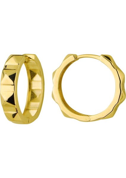14 Ayar Altın Piramit Halka Küpe 4,95 gr