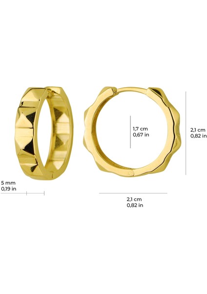 14 Ayar Altın Piramit Halka Küpe 4,95 gr fiyatları