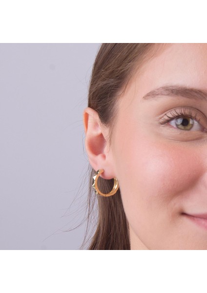 14 Ayar Altın Piramit Halka Küpe 4,95 gr indirimleri