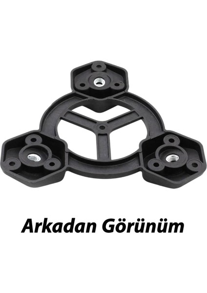 Açılı Üçlü Sehpa Bağlantı Aparatı Zigon Puf Tabure Mobilya Masa Ayağı Ayak Takma Tabanı