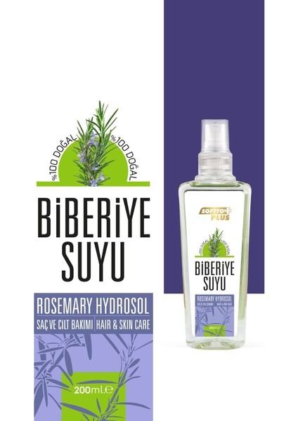 Biberiye Suyu / Tonik 200 ml - Dökülme Karşıtı ve Kepek Önleyici Saç ve Cilt Bakımı