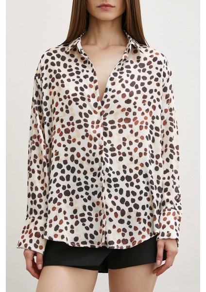 Animal Desen Gömlek Bej fiyatları