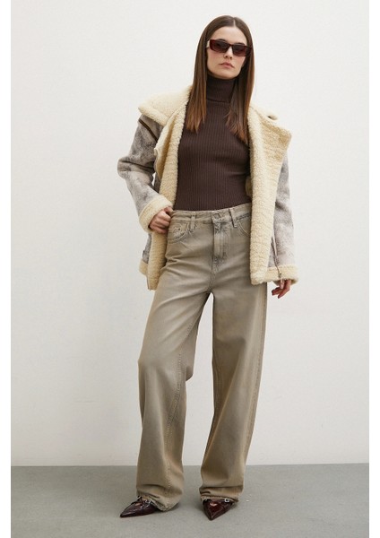 Yüksek Bel Wide Leg Jean Taş fırsatları