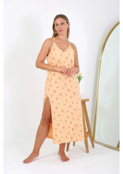 Kadın Büyük Beden Ip Askılı Uzun Gecelik 12110 indirimleri