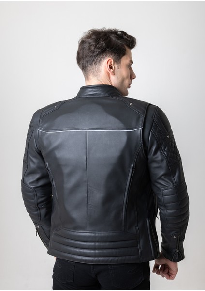 Korumalıklı Hd Biker Profesyonel Motorcu Hakiki Deri Mont fırsatları