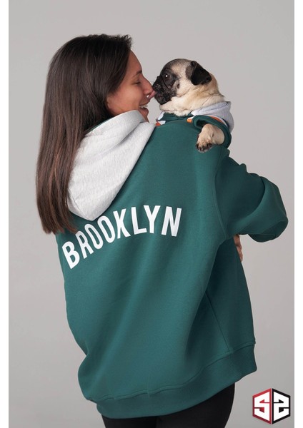 Oversize Brooklyn Yeşil Hoodie People Sahipler Için SK-108 modelleri