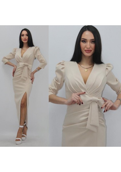 Fiyonklu Büyük ve Küçük Beden Midi Elbise fiyatları